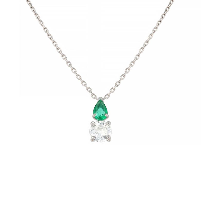 Acheter Collier émeraude 0.43 carat et diamant 0.81 carat or blanc 3.73g Comme neuf - 2100,00 € Collier émeraude 0.43 carat et diamant 0.81 carat or blanc 3.73g Comme neuf - reconditionné disponible sur Gemme Les Bijoux